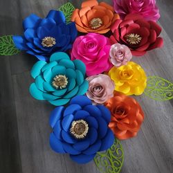 Fiesta Mexican Dia De Los Muertos Paper Flowers/ Flores De Papel