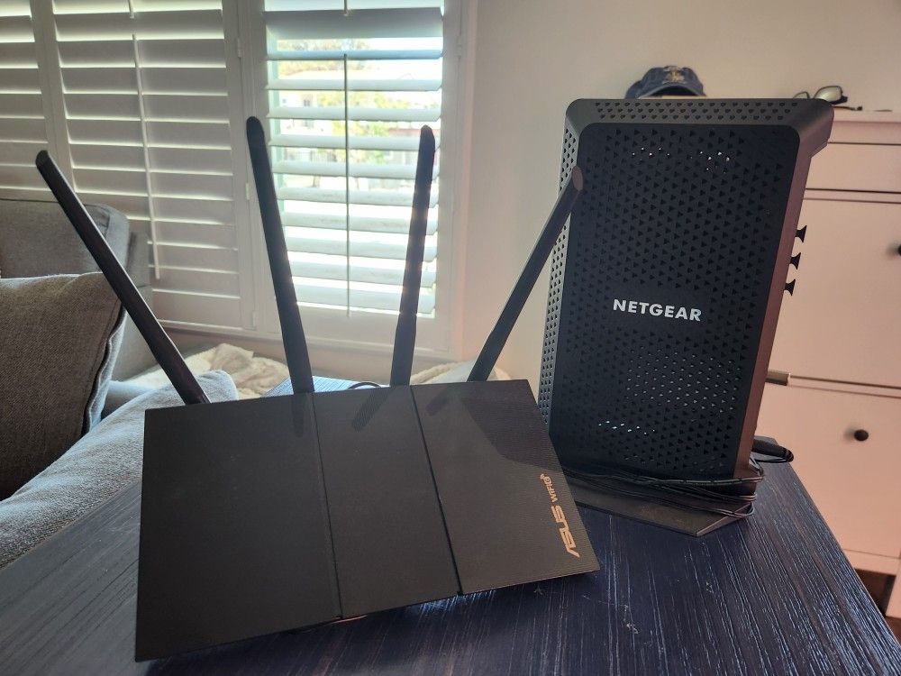 Netgear Nighthawk CM1200 Modem + Asus RT-AX1800S Router Combo