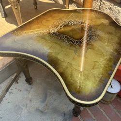 Antique Brass End Tables