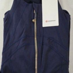 Navy Blue Lululemon Jacket Gold Zipper - Size 2
