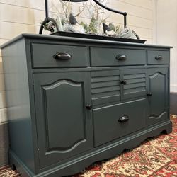 Deep Moody Green Buffet / Sideboard / Credenza / Coffee Bar - Free local Delivery 🚚 Options Available 