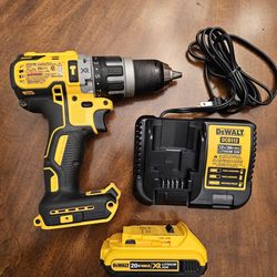 DeWalt 20v XR Impact Drill, Battery And Charger, 