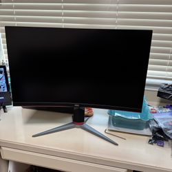 AOC 27’ 2k Monitor 144hz 1ms Response Time Curved