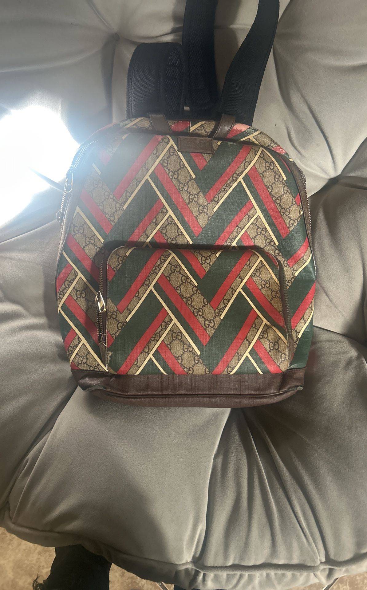 Gucci GG Supreme Canvas Chevron Print Backpack