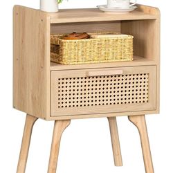Rattan Bedside Table
