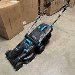 Electric Lawn Mower Cordless, 2x20V 18 inch Push Lawn Mower with 6-Position Cutting Height Adjustment, 2x4.0Ah Battery & Dual Charger Included