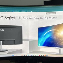 34” MSI Curved Computer Monitor 
