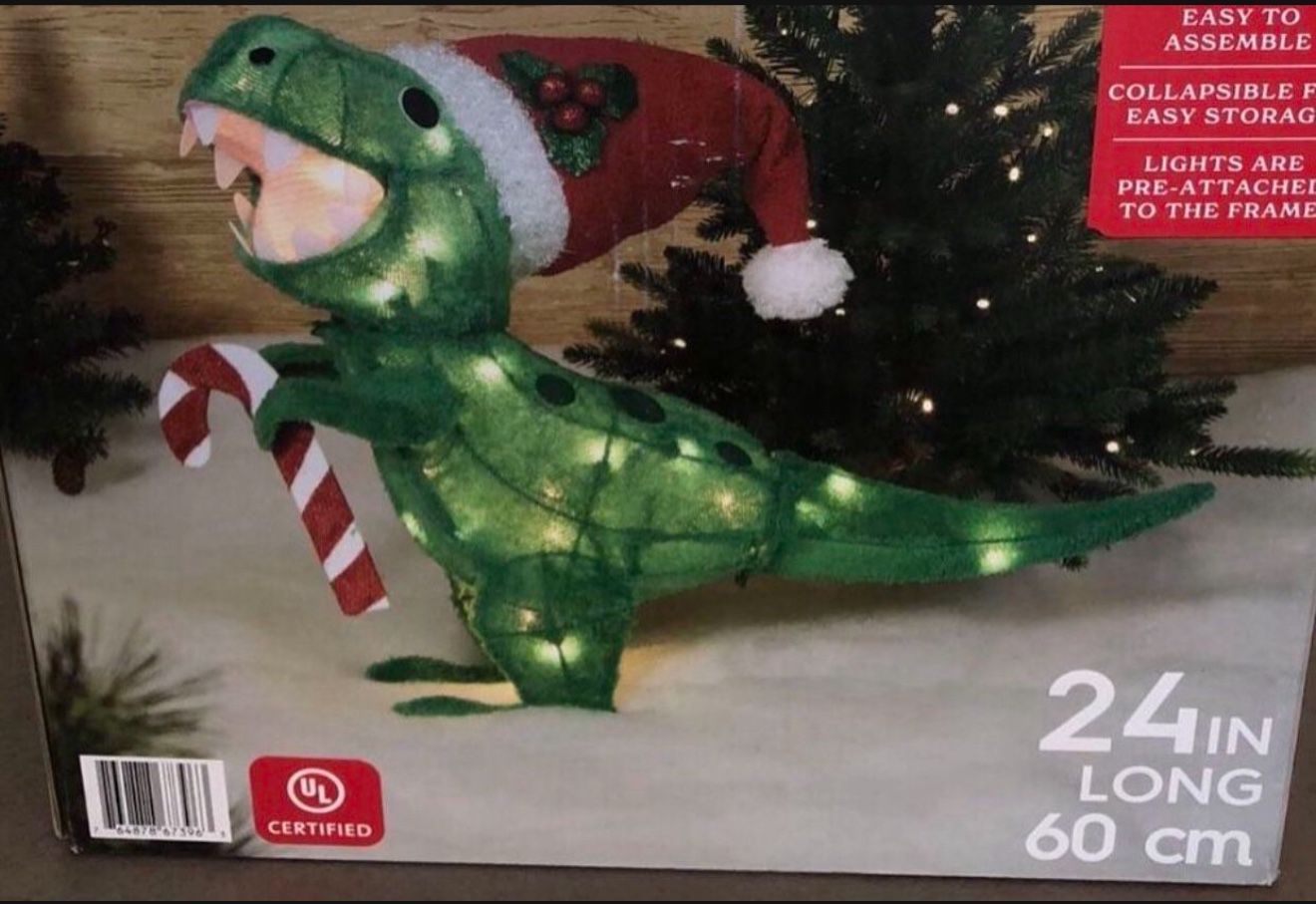 24 Inch/ Light-up Plush T - Rex For Christmas π