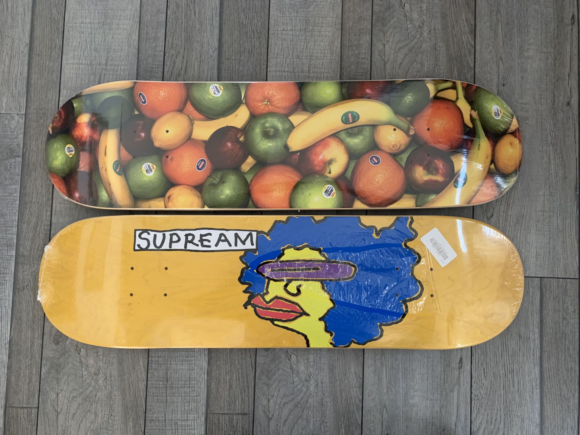 Supreme skate decks gonz and fruit deck. New and sealed