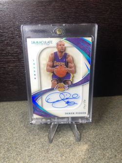 Derek Fisher 2019-20 Panini Immaculate Collection Acetate Auto 1/1 one of one