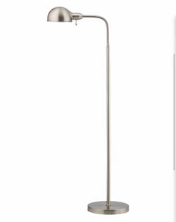 Modern Adjustable LED Floor Lamp – Brushed Nickel