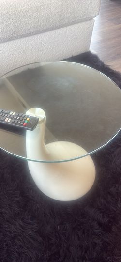 Modern Glass Top Side Table