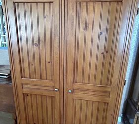 Solid Pine Office Desk Armoire