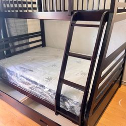 Litera Twin Y Full Size Nueva En Su Caja  Incluye Colchones Y Cajones 