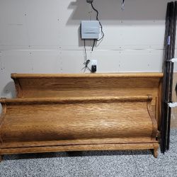 King Sleigh Bed with Box Springs