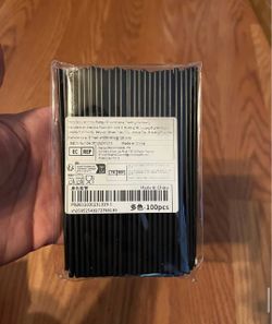 Black Bar Drinking Straws 100-Pack