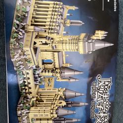Large Hogwarts-style castle building set, 6369+ pieces, compatible blocks