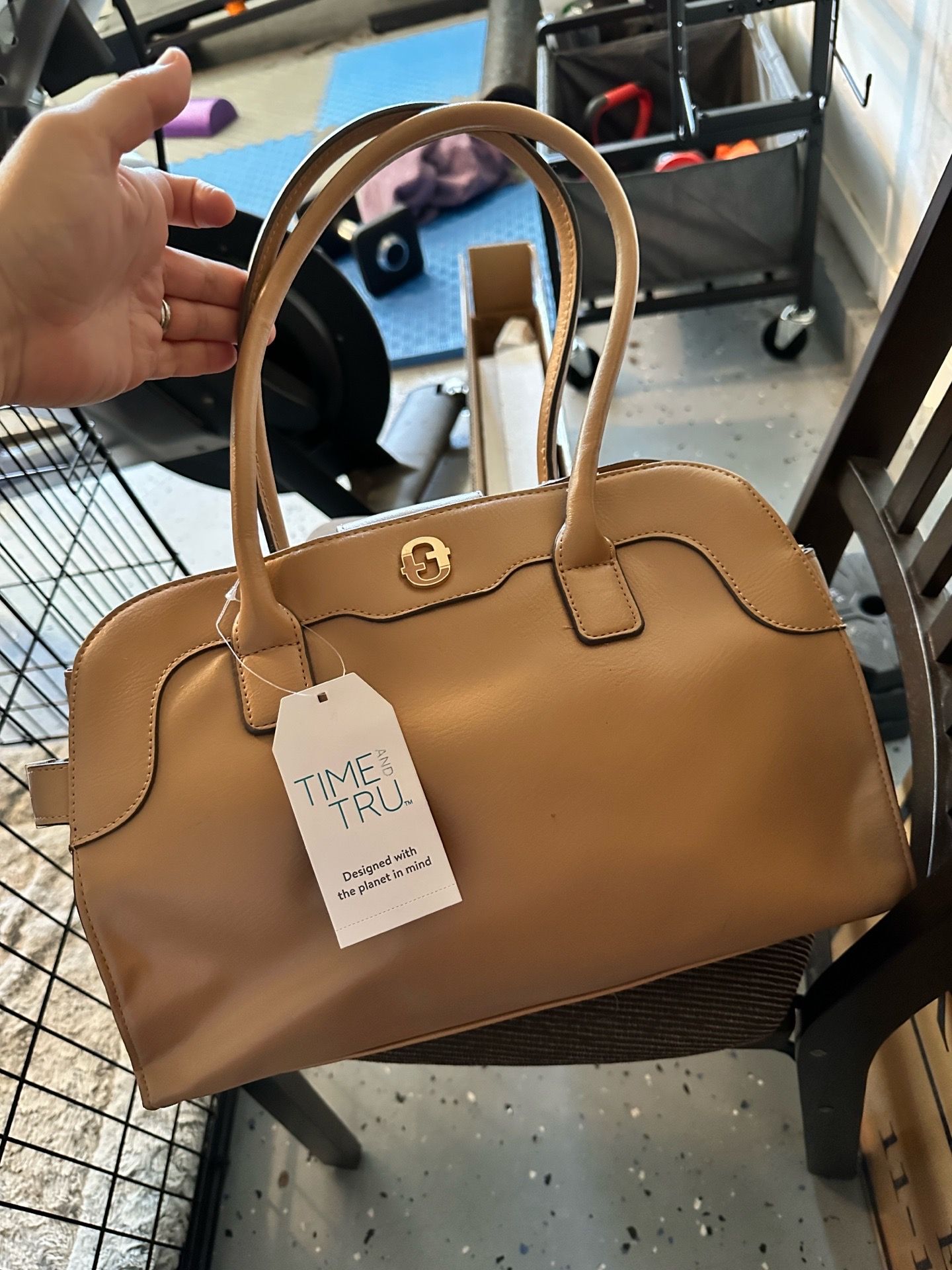 Tan Purse Faux Leather Brand New