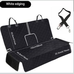 Dog Car Seat Cover for BMW iX 2022-2025 Waterproof Pet Seat Protector Non Slip Dog Travel Mat with Convertible Zipper Design Safety Tether Foldable Ve