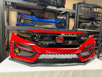 2016-2021 Honda Civic Type R style Bumper  2dr. 4dr painted RALLYE RED CODE#R513 Regular sedan  Hathacback  Coupe  ⚠️(Won’t fit Real Type R)⚠️