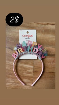 New Girl Happy Birthday Headband