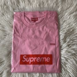 Supreme Small Box L/S Tee Pink | (SS22) | Small BRAND NEW