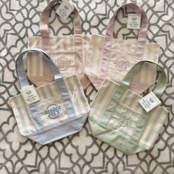 Trader Joe's 2026 Striped Mini Canvas Tote Bags-set of 4