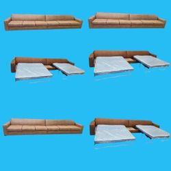 Brand NEW  15ft  Double Sleeper Sofa  Couch  Chaise  WITH  Bed