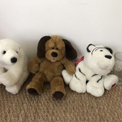Stuffed Animals - dog, tiger, polar bear