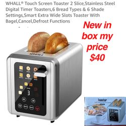 New  in box touch screen toaster $40 cash only /pick up only east Palmdale off 47th & R address will be given only when ready to come by…