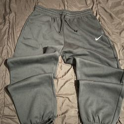 Nike Unisex Black Fleece Joggers With Drawstrings, Size Large