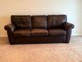 Brown Leather Sofa