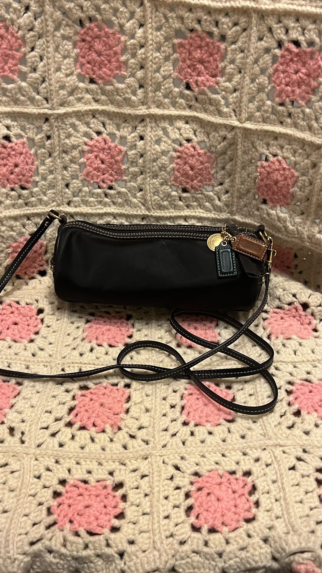 "NWT Coach Nolita Barrel Bag - Classic Black Pebbled Leather