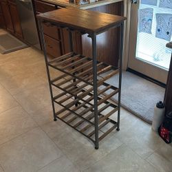 Aiden Metal And Wood 24 Bottle Wine Rack From World Market