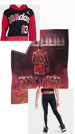 Jordan Bundle For Girls: Hoodie, Leggings & Blanket 