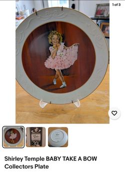 Shirley Temple BABY TAKE A BOW Collectors Plate