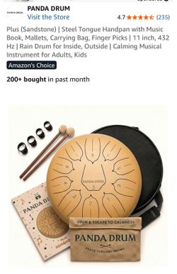 Panda drum sandstone, steel tongue, hand pan