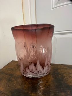 Creative Artisans “Margie Garden” Hand-Blown Art Glass Vase – 8” Purple – California Studio Glass