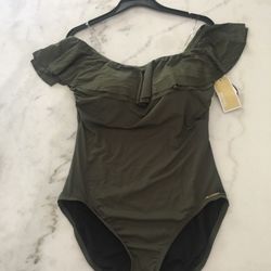 MK Large Off-the-Shoulder Swimsuit