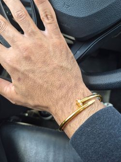 Gold Nail Bracelet Size 19