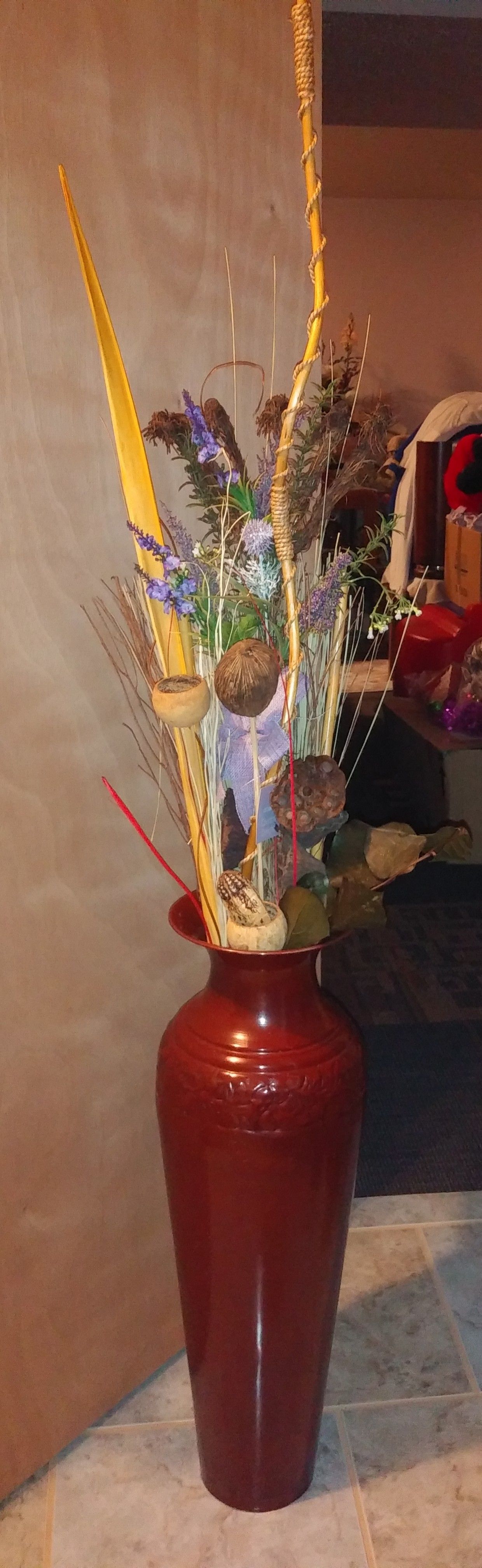 Beautiful flowers in big vase