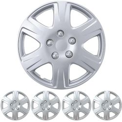 BDK (4-Pack Premium 15" Wheel Rim Cover Hubcaps OEM Style Replacement Snap On Car Truck SUV Hub Cap-15 Inch Set