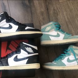 Jordan 1 High OG Black White And Turbo Green