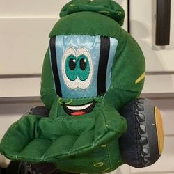 RARE Tomy JOHN DEERE Plush Stroller Car Seat CLIP w Teether &  Vibration