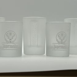 Jagermeister Frosted Shot Glasses 2 cl/1 fl oz Deer Logo Set of 5