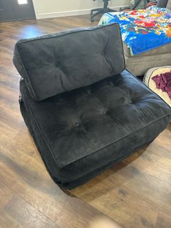 Convertible Floor Sofa Sleeper Chair – Black Lounge Chair