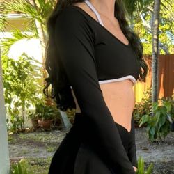 Skirt Short Combo With Long Sleeve Brazilian