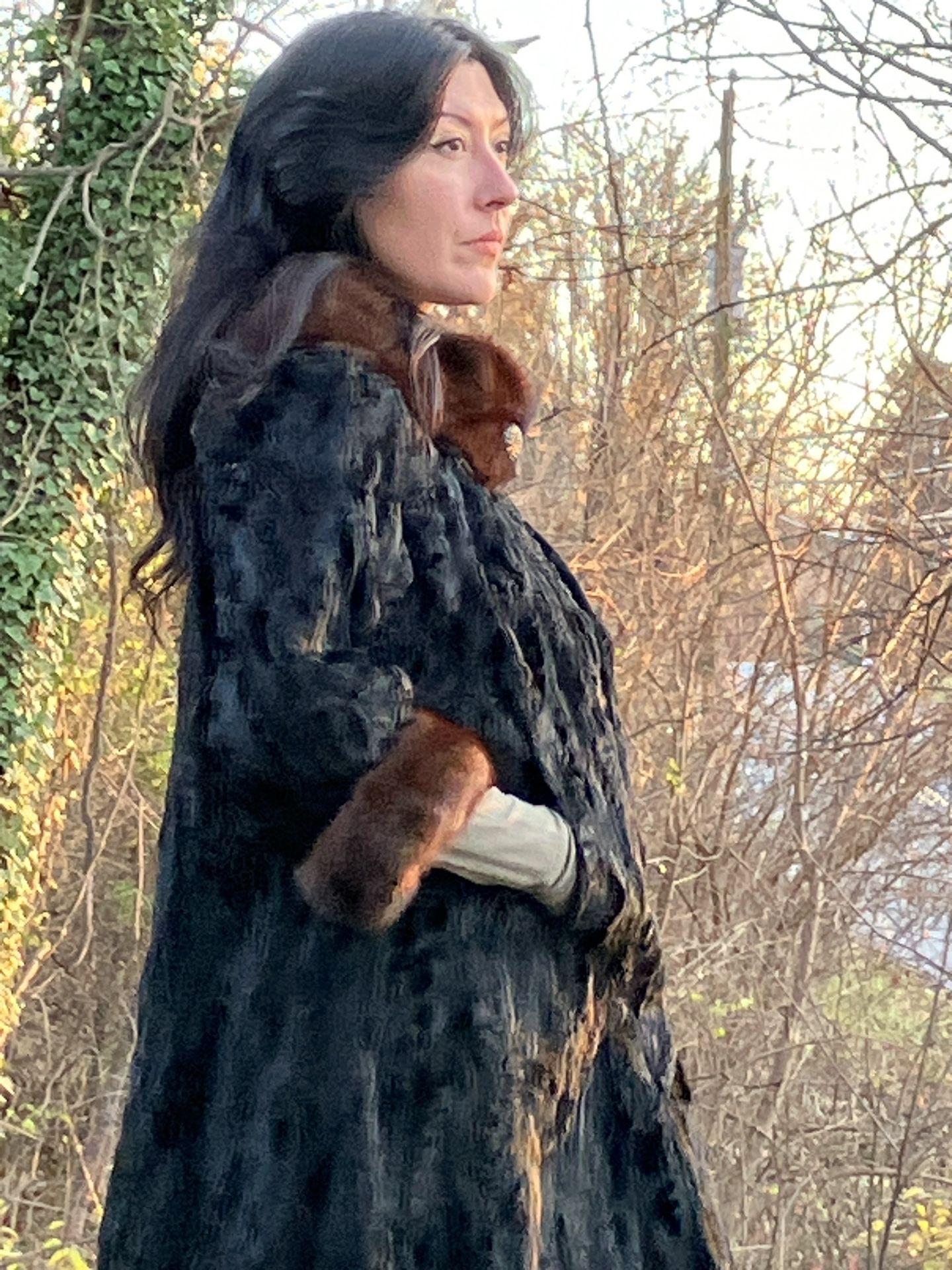 Ladies Vintage Coat (Mink)