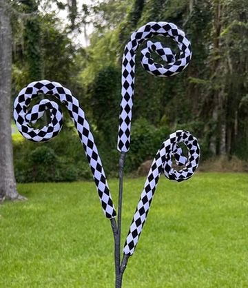 Harlequin Tubing Coil Spray Pick - A Whimsical Touch for Halloween and Fall
