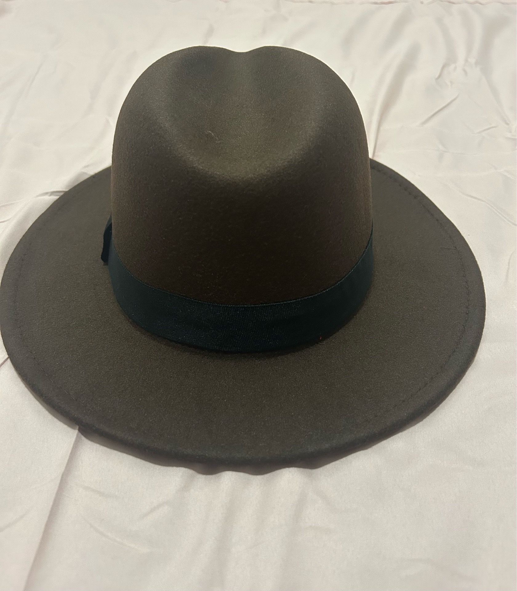 Fedora Hat Two Tone for Men & Women Camel Brown Size Medium Wide Brim Felt Hat Dress Panama Hat